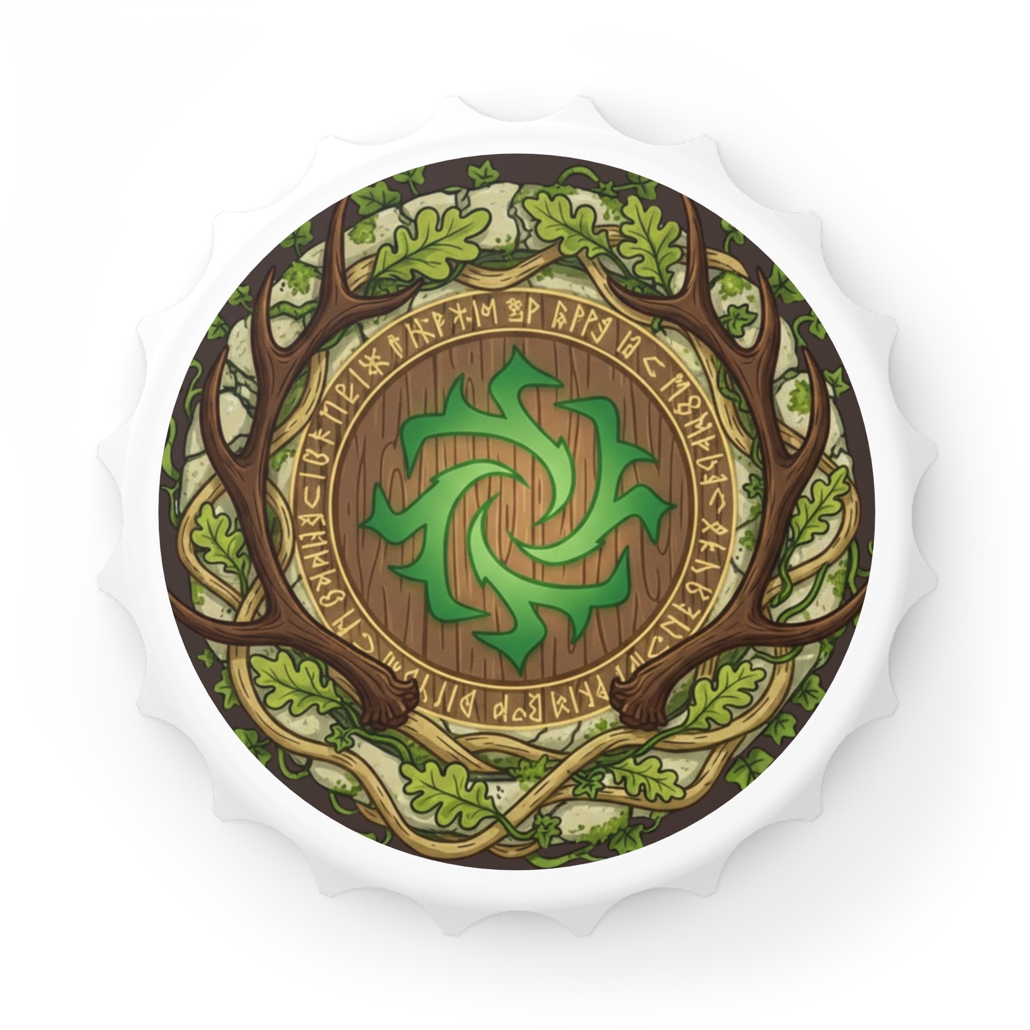 Green Mana Bottle Opener – Magic the Gathering Inspired | MTG Gift | Nature Druid Gamer Bar Tool | Tabletop RPG Accessory