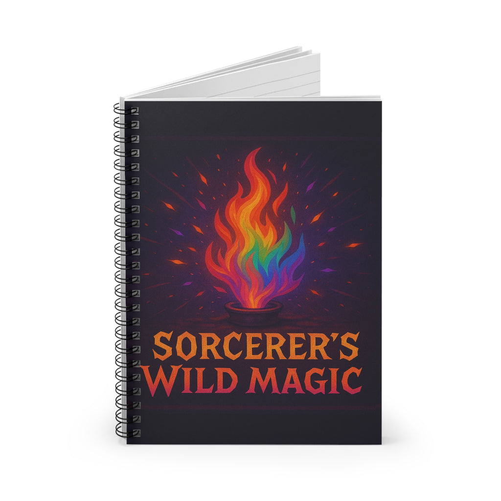 Sorcerer's Wild Magic Spiral Notebook - Magical Journal, RPG Journal, Sketchbook, Battle Planner, Dungeons & Dragons