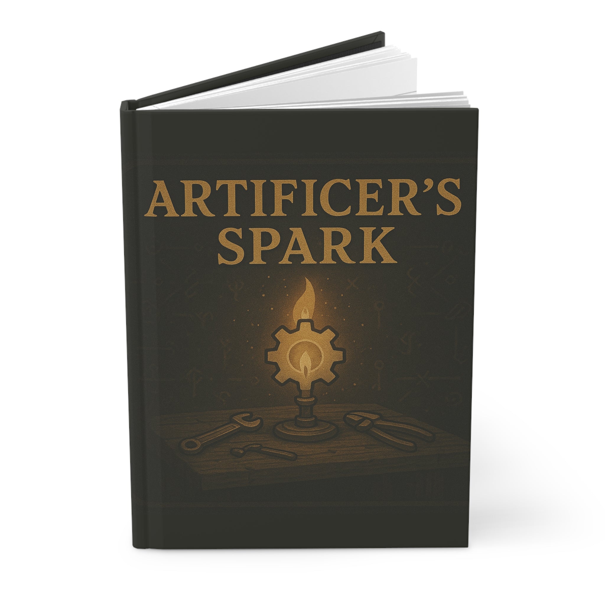 Artificer's Spark Hardcover Journal - Tabletop RPG Diary, D&D Campaign Notebook, Battle Notebook, Game Master Journal, RPG Campaign Log