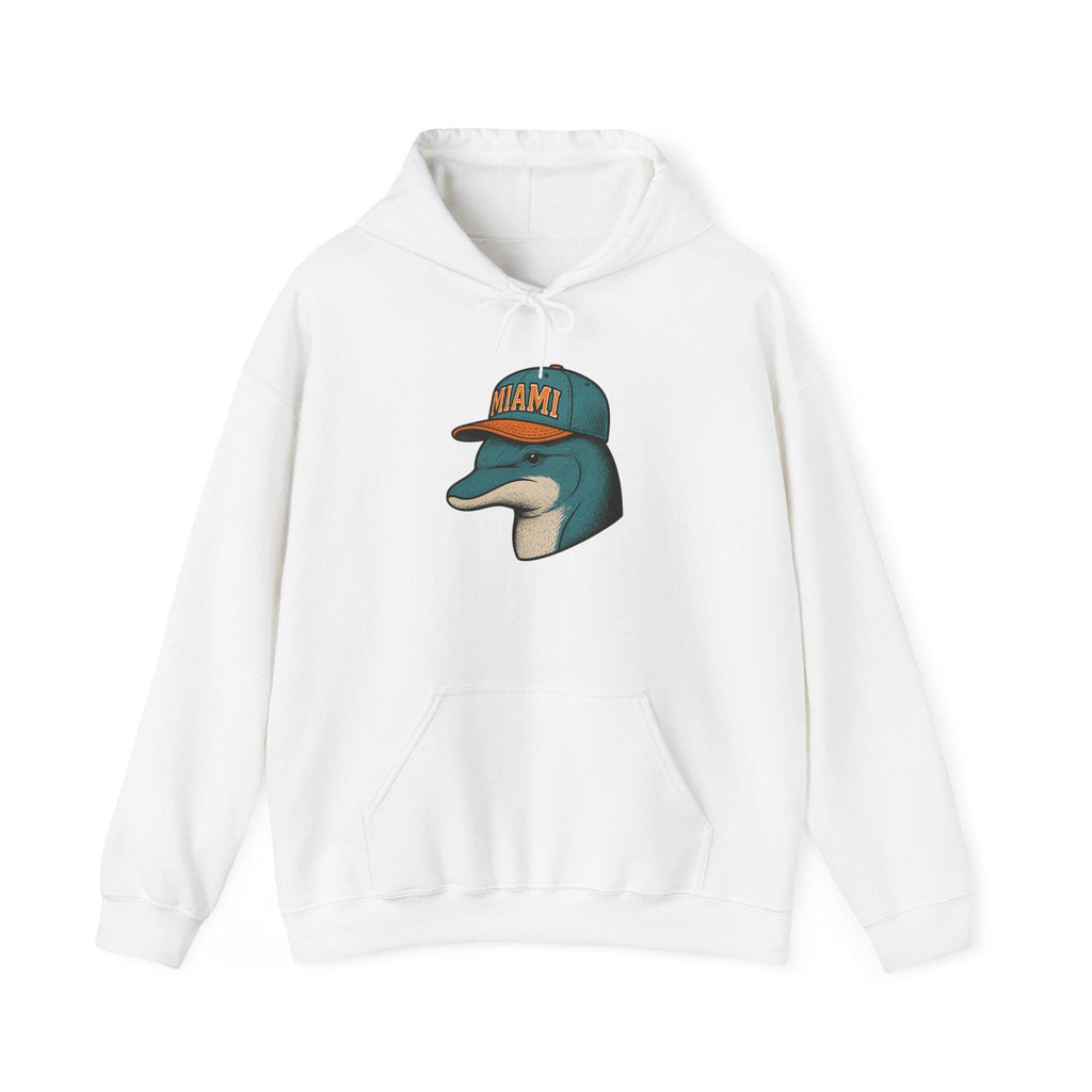 Miami "Fins Up, Game On!" Hoodie - Dolphin Mascot - Miami Football