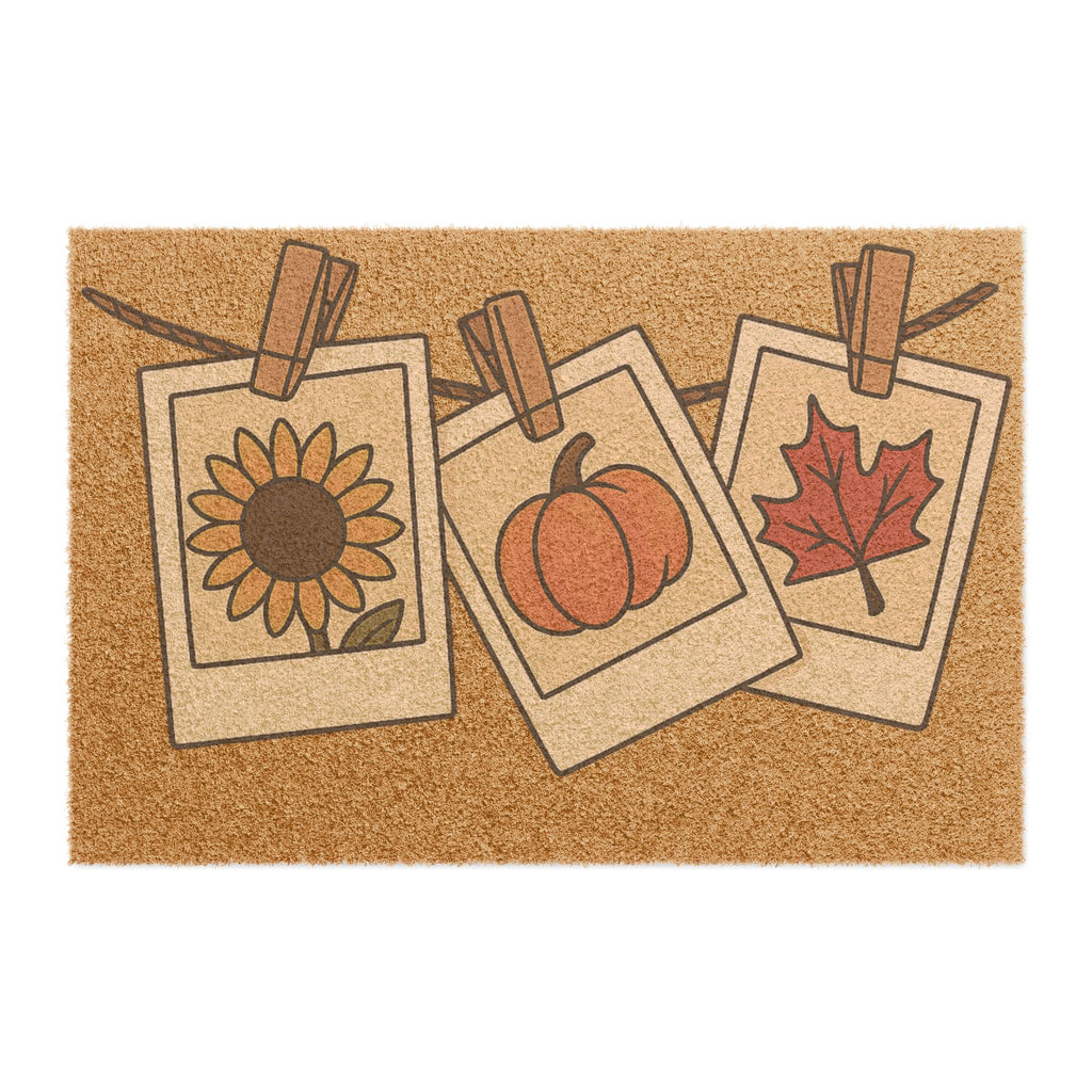 Autumn Harvest Doormat - Sunflower, Pumpkin and Maple Leaf Design