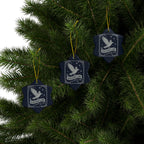 Ravenclaw Crest Inspired Ceramic Ornament | Blue & Silver Christmas Decor | Magic House Decor