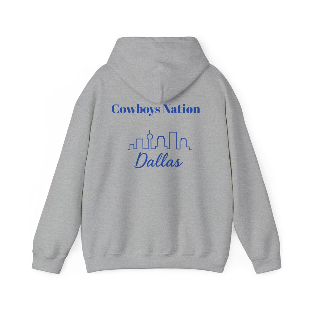 Dallas -Cowboy Nation!- Hoodie - Longhorn Mascot, Dallas Cowboys Nation Hoodie, Sports Fan Apparel, Game Day Outfit