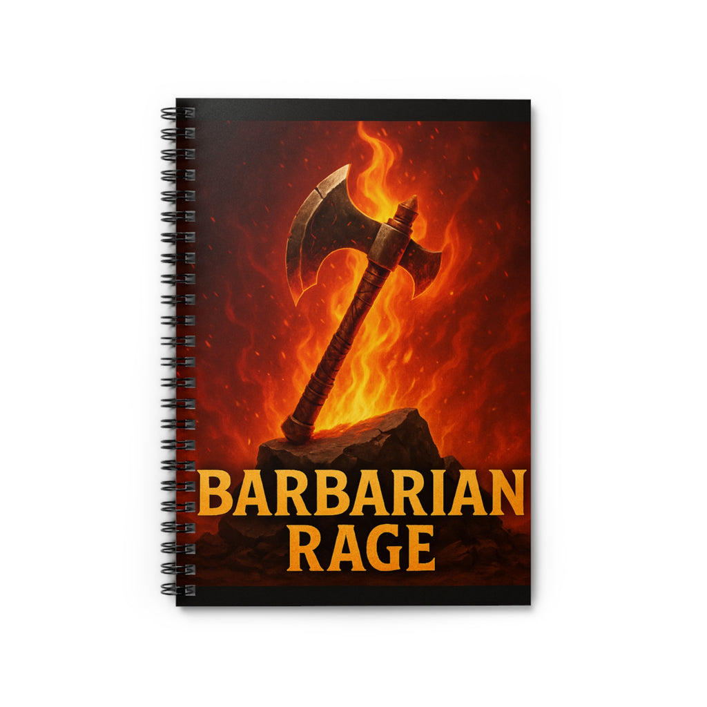 Barbarian Rage Spiral Notebook - RPG Journal, Sketchbook, Battle Planner, Dungeons & Dragons