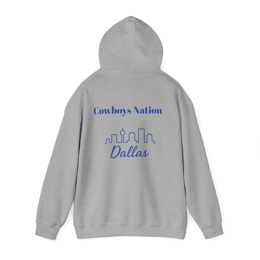 Dallas -Cowboy Nation!- Hoodie - Longhorn Mascot, Dallas Cowboys Nation Hoodie, Sports Fan Apparel, Game Day Outfit