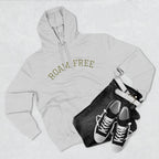 Adventure-Inspired Fleece Hoodie, Roam Free, Cozy Outdoor Apparel, Great for Camping, Travel, Nature Lovers, Gift Idea
