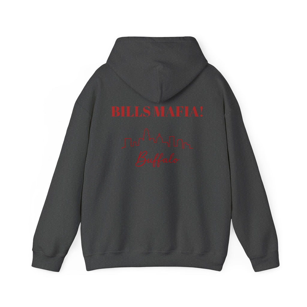 Buffalo Bills Fan Hooded Sweatshirt - Buffalo -Bills Mafia- Hoodie - Buffalo Mascot Design