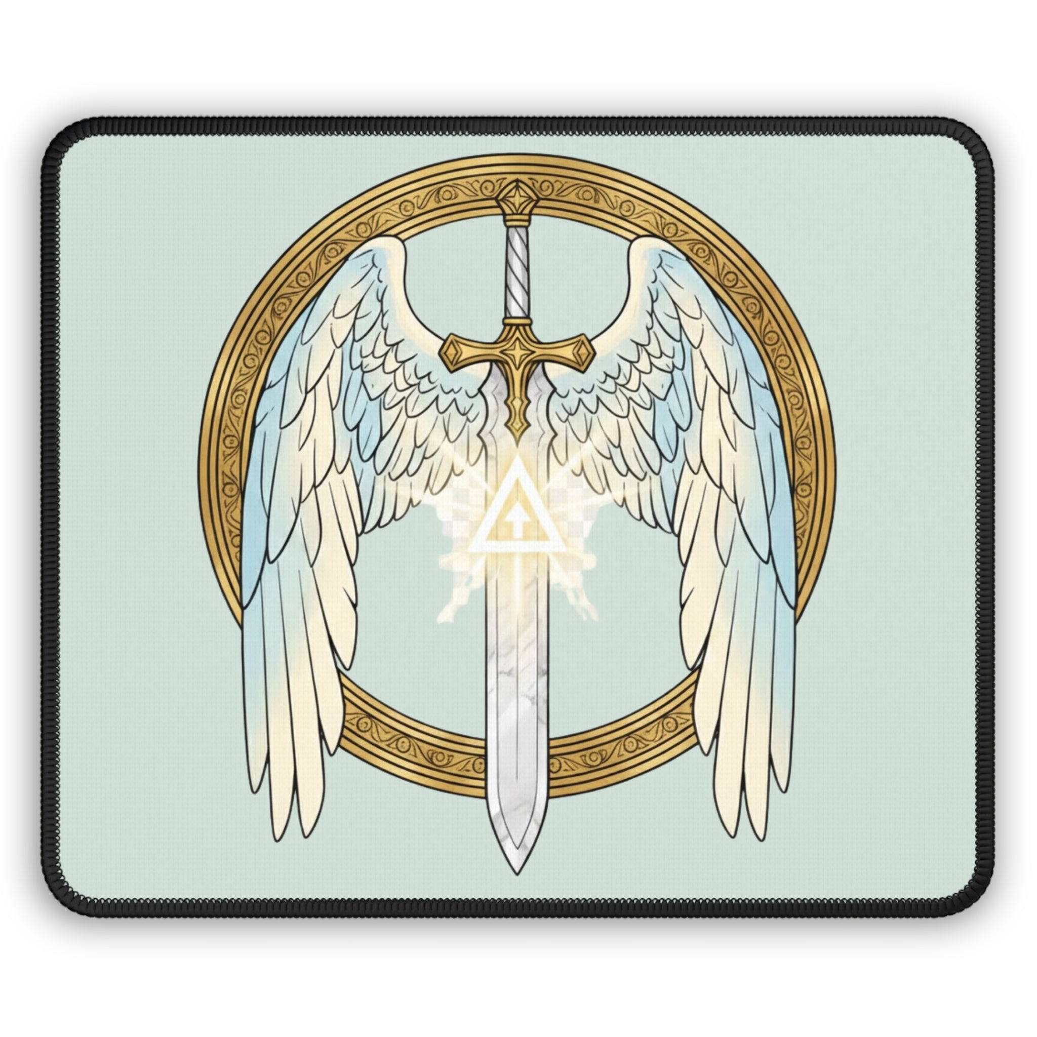 White Mana Gaming Mouse Pad – Magic the Gathering Inspired | RPG Desk Mat | Gamer Setup Accessory | Order & Protection Design