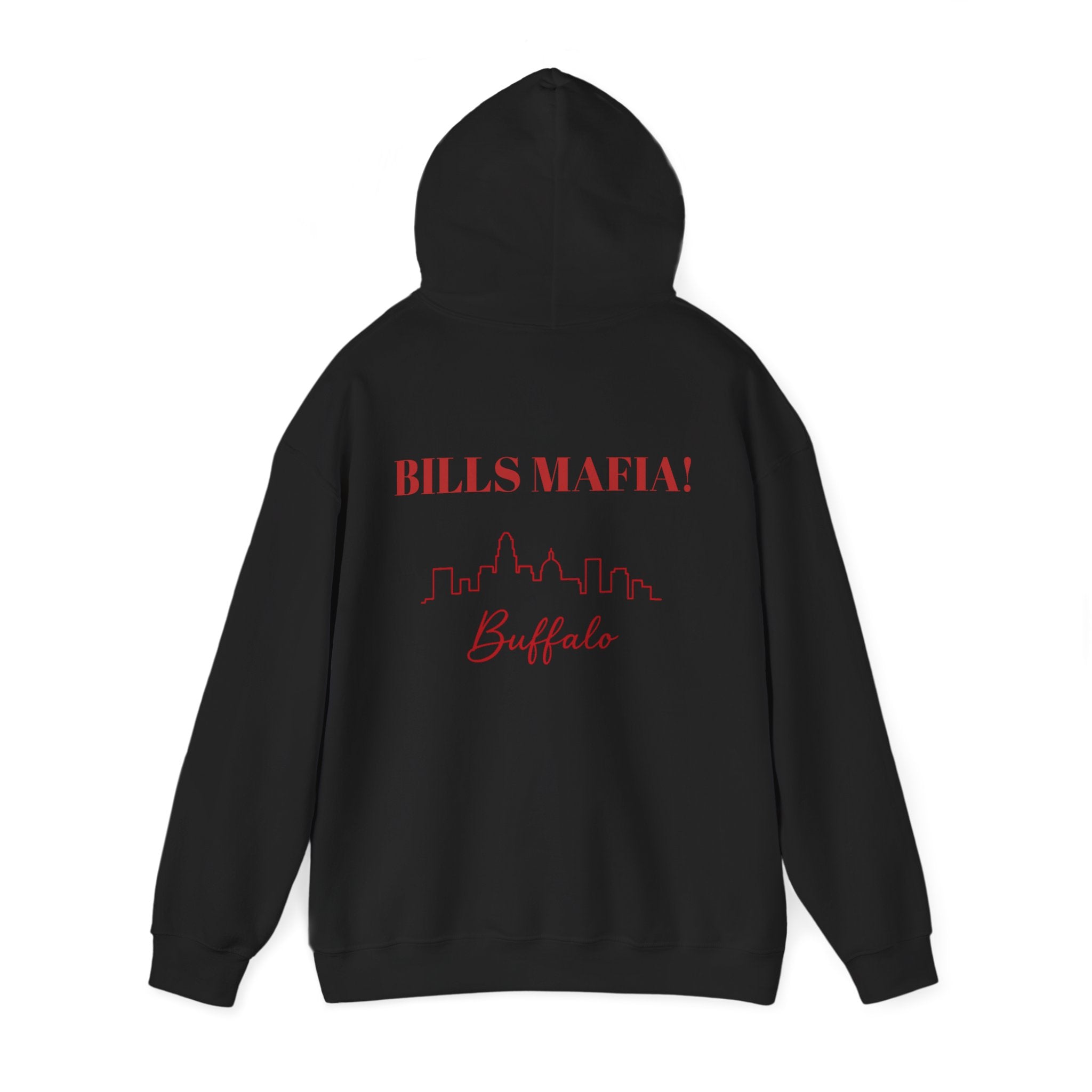 Buffalo Bills Fan Hooded Sweatshirt - Buffalo -Bills Mafia- Hoodie - Buffalo Mascot Design