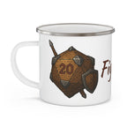 Fighter D20 Enamel  Mug — Fighter’s Resolve