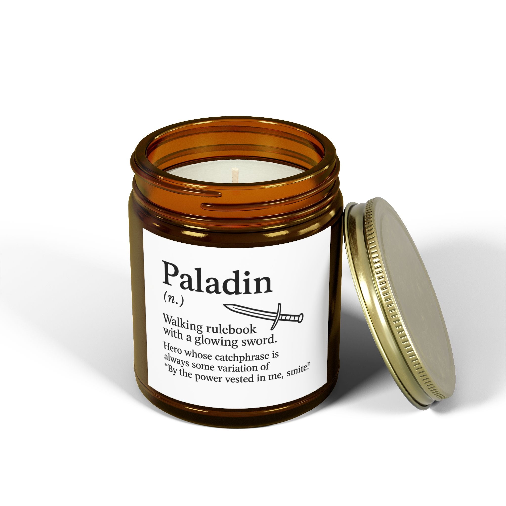 Paladin Candle | DnD Character Class Gift | Funny RPG Candle for Dungeon Masters and Players | Tabletop Gamer Decor | D&D Gift Idea