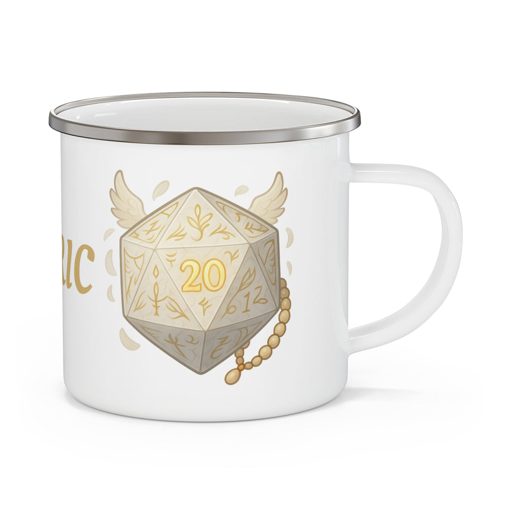 Cleric D20 Enamel Mug – Oath & Faith