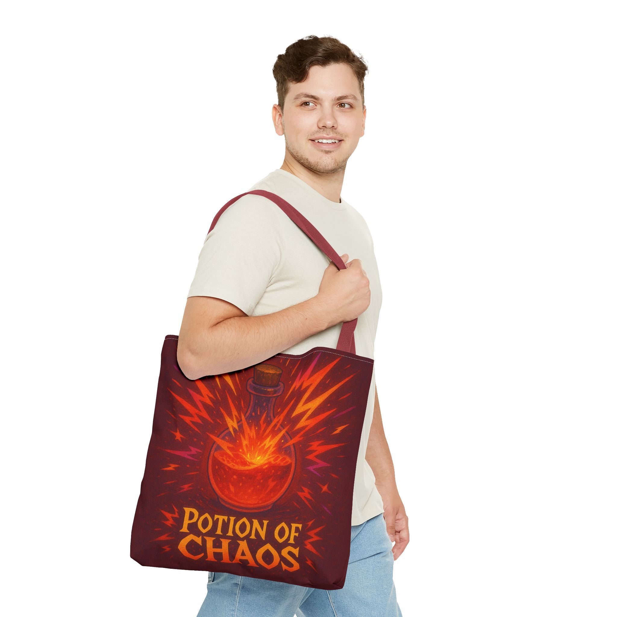 Chaos Potion Tote Bag: D&D Inspired Bag | RPG Gamer Tote | Dungeon and Dragons Gift | Fantasy Magic Potion Tote Witch Decor