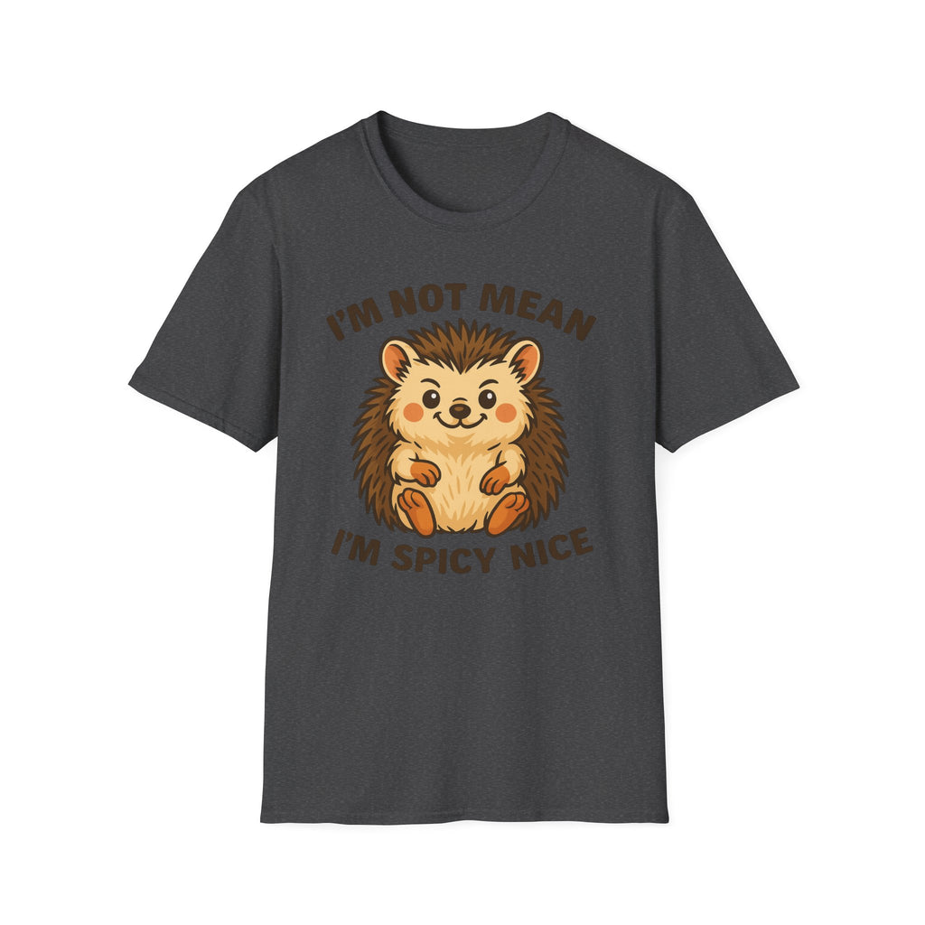 Cute Hedgehog T-Shirt, Funny Animal Tee, Spicy Nice Shirt, Gift for Hedgehog Lovers, Unisex Softstyle Top