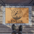 Magical Dragon Doormat | Enter with Enchantment, Welcome Mat, DnD Home Decor, Fantasy Gift, RPG Tabletop Gift, Geeky Housewarming