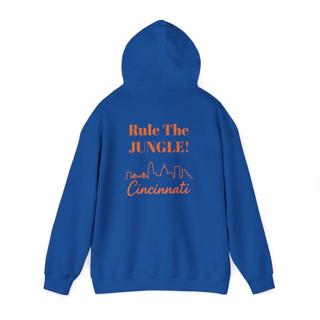 Cincinnati -Rule the Jungle- Hoodie - Cincinnati Tiger Sweatshirt - Cozy Unisex Hoodie, Perfect for Game Day