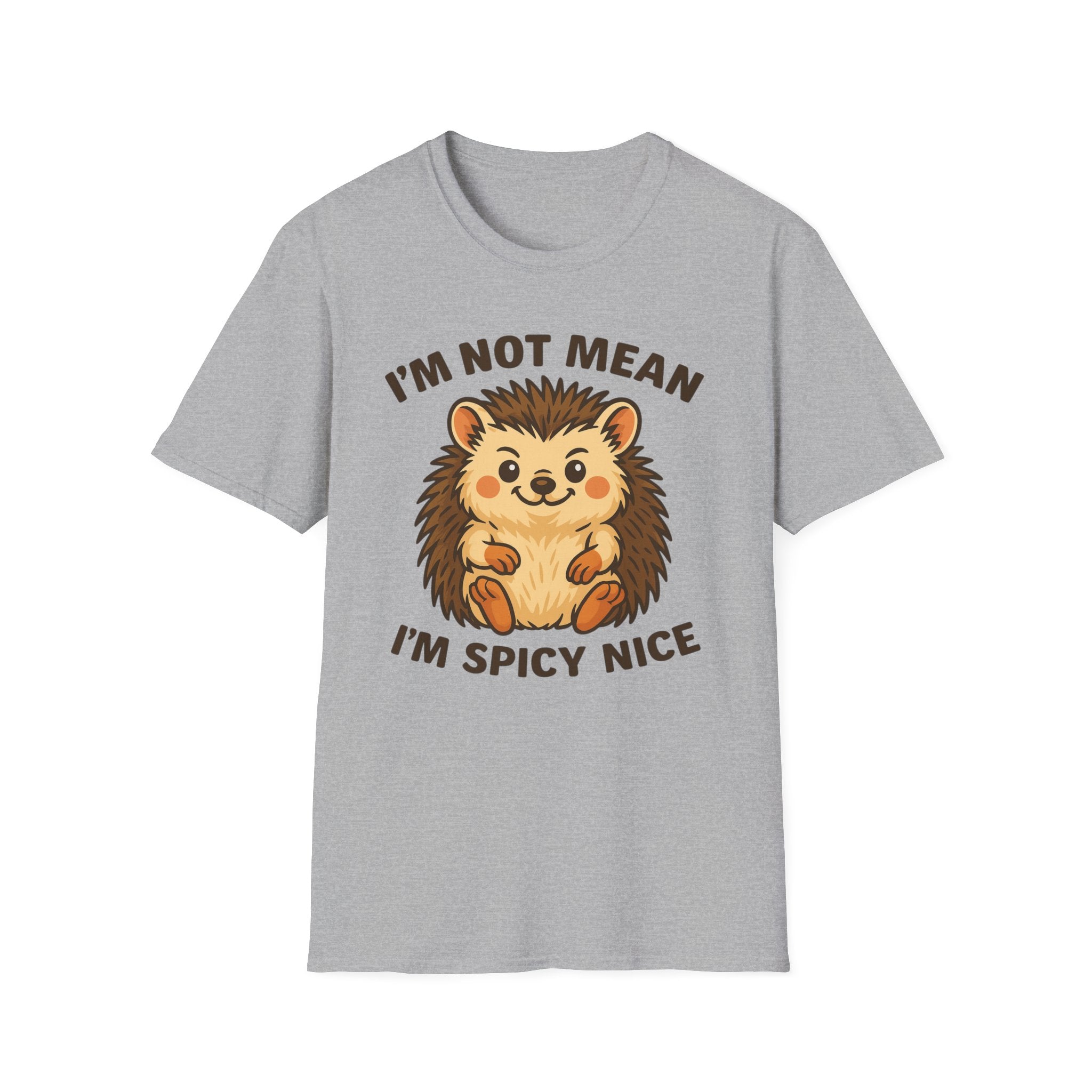 Cute Hedgehog T-Shirt, Funny Animal Tee, Spicy Nice Shirt, Gift for Hedgehog Lovers, Unisex Softstyle Top
