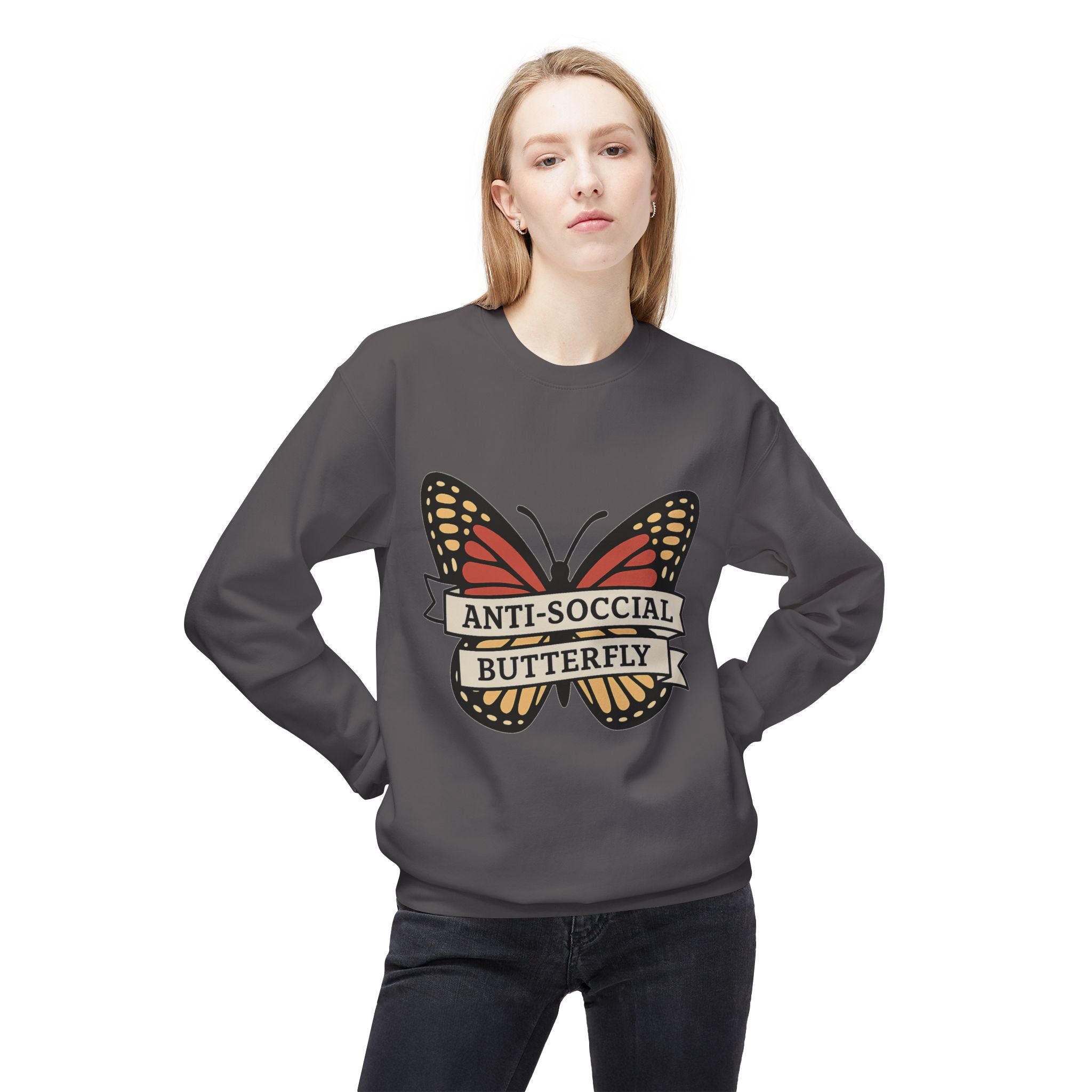 Anti-Social Butterfly Crewneck Sweatshirt