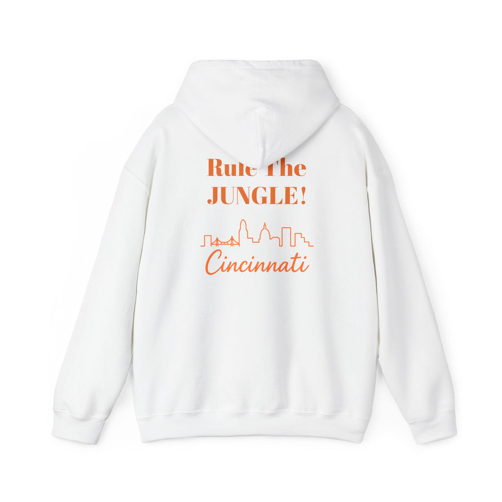 Cincinnati -Rule the Jungle- Hoodie - Cincinnati Tiger Sweatshirt - Cozy Unisex Hoodie, Perfect for Game Day
