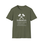 Barbarian Definition T-Shirt - Funny DnD Tabletop RPG Tee, Humor Tee, Gift for Friends, Funny Shirt, Casual Wear, Meme Lover Apparel