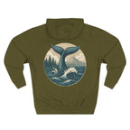 Ocean Adventure Fleece Hoodie, Coastal Wanderer Sweatshirt, Seaside Explorer Hoodie, Nautical Vibes Jacket, Beach Lover Outerwear