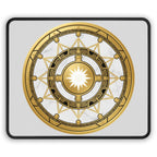 White Mana Gaming Mouse Pad – Magic the Gathering Inspired | RPG Desk Mat | Gamer Setup Accessory | Order & Protection Design