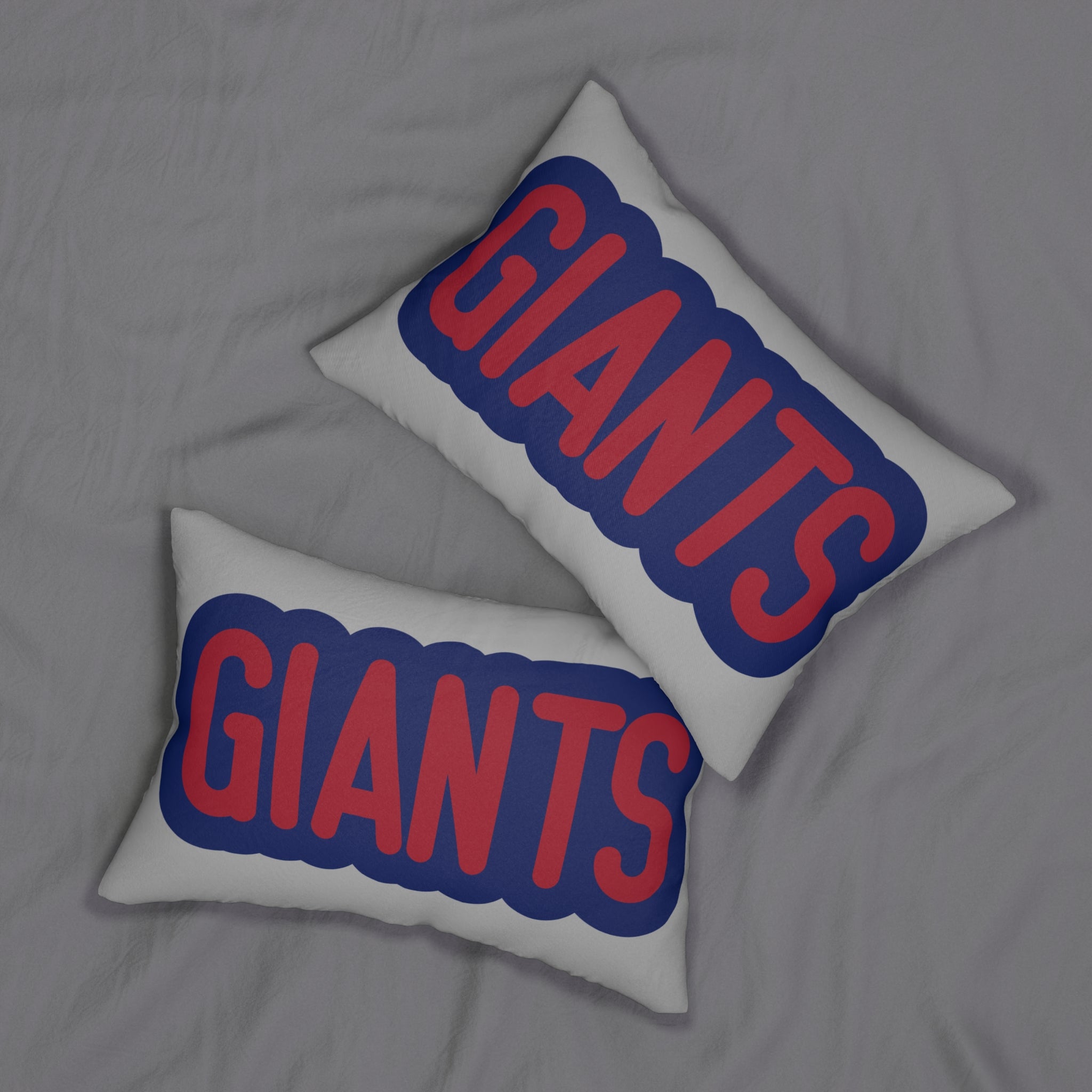 Giants Throw Pillow - Blue & Red Football Fan Cushion, Game Day Home Décor, Sports Gift