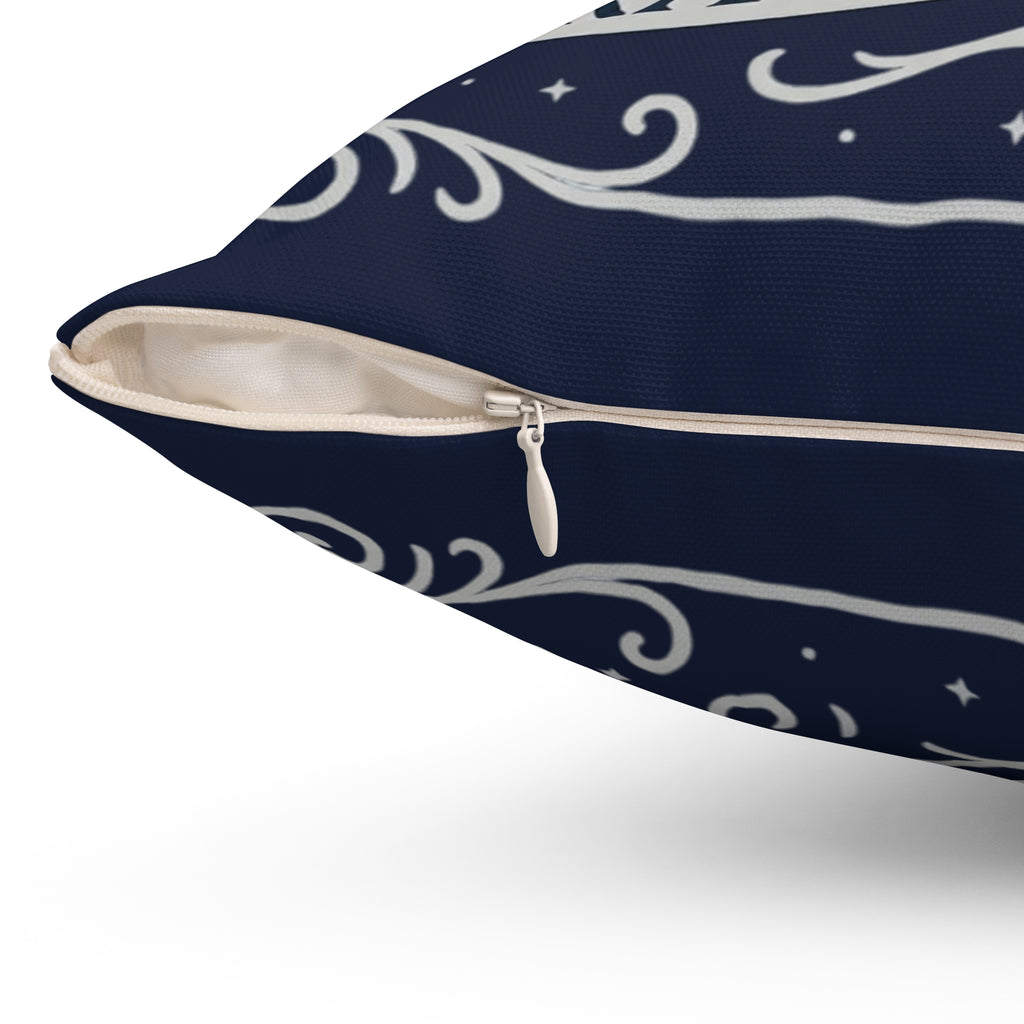 Ravenclaw Pillow | Square Throw Pillow, Navy Blue Crest