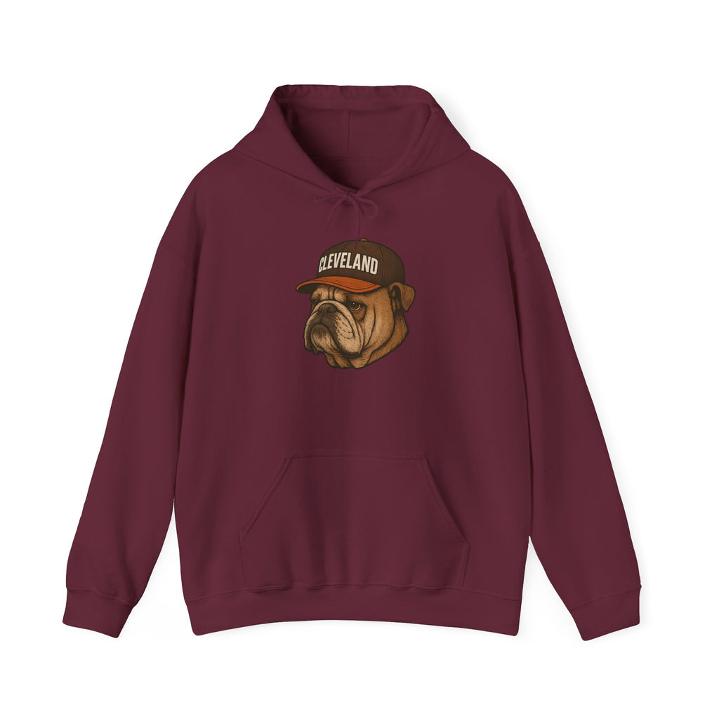 Cleveland -Dawg Pound Forever- Hoodie - Bulldog Mascot - Cleveland Sports Fans