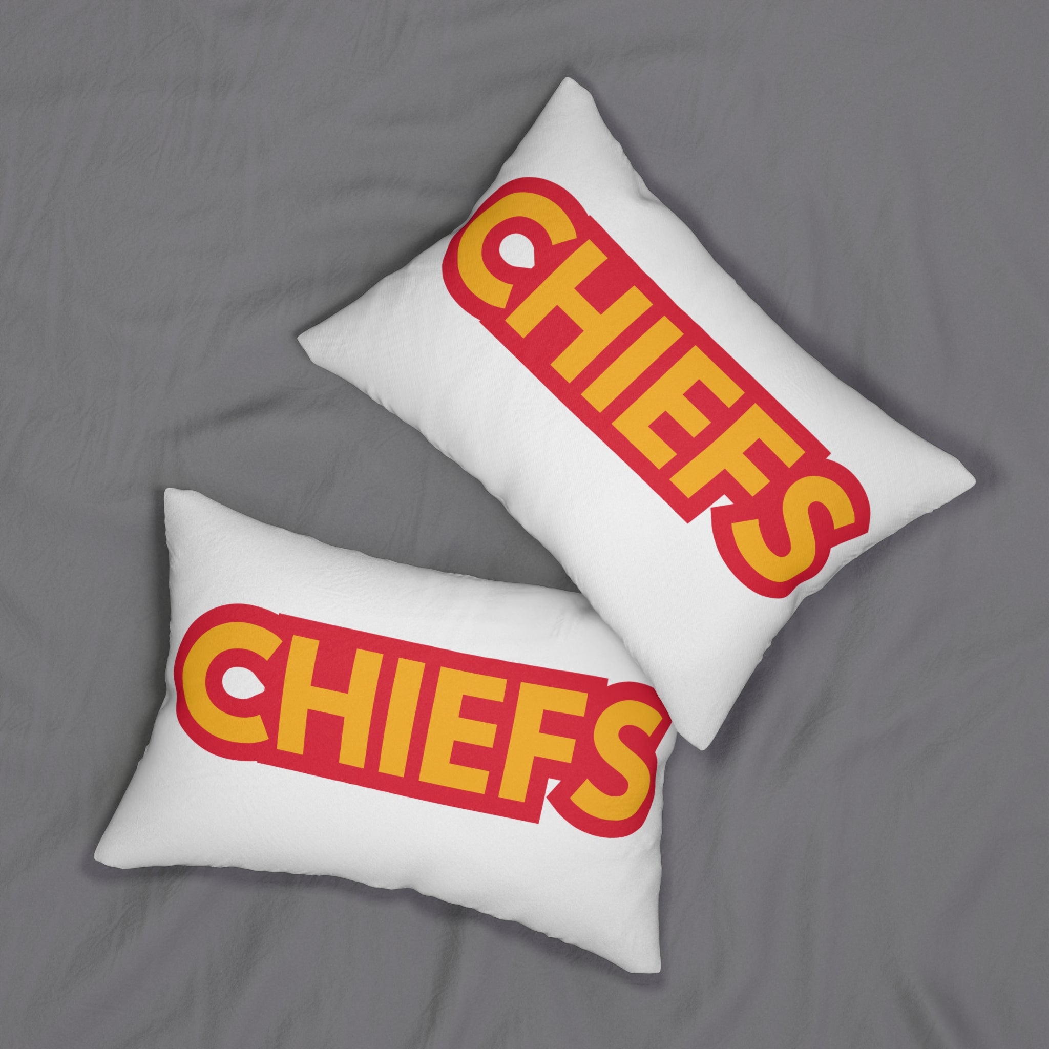 Chiefs Inspired Football Pillow - Game Day Accent Cushion, Perfect for Game Day, Sports Fan Merchandise, Team Spirit