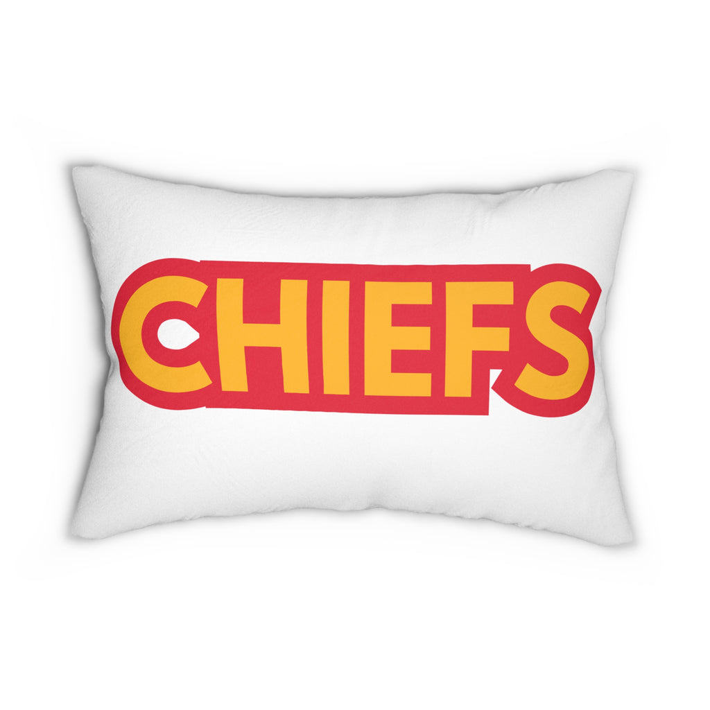 Chiefs Inspired Football Pillow - Game Day Accent Cushion, Perfect for Game Day, Sports Fan Merchandise, Team Spirit