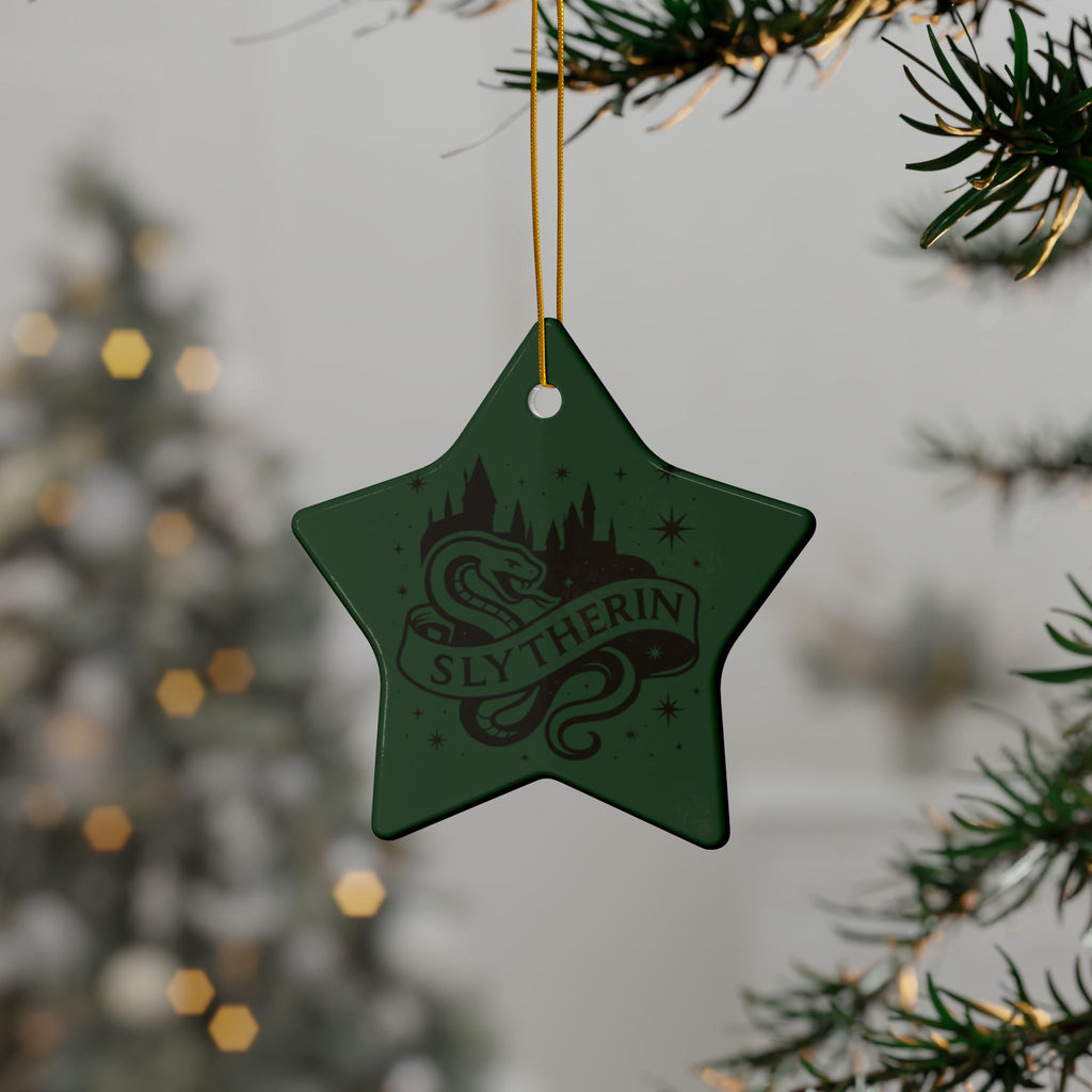 Hogwarts House Crest Ornaments Ceramic Ornament | Slytherin