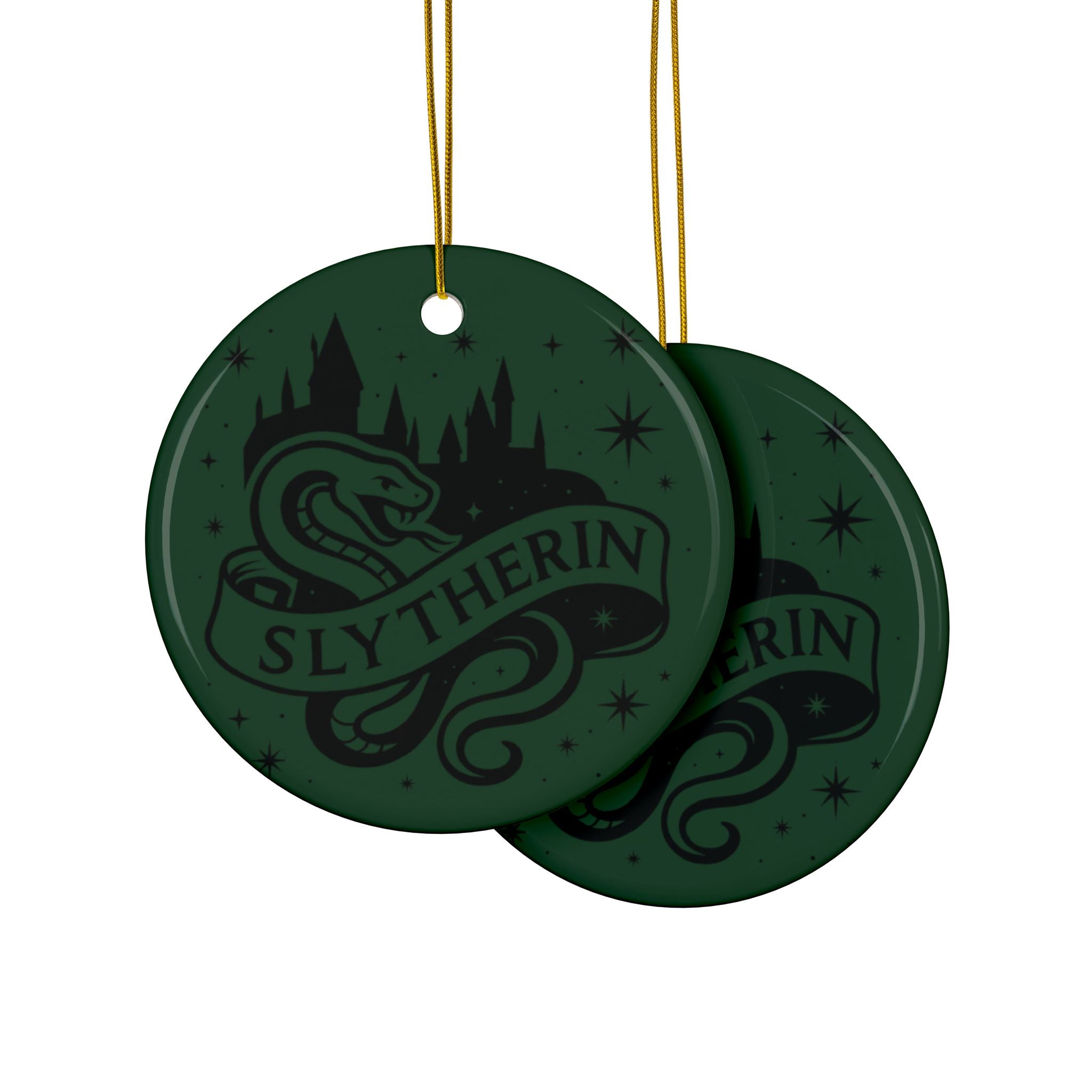 Hogwarts House Crest Ornaments Ceramic Ornament | Slytherin