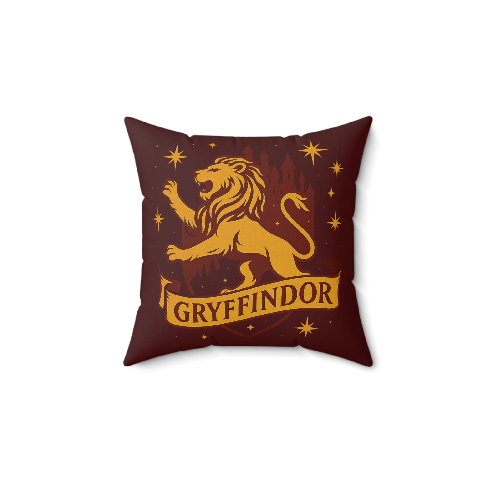 Gryffindor Lion Pillow | Hogwarts House Decor | Harry Potter Inspired Lion Cushion