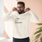 Adventure Seeker Three-Panel Fleece Hoodie, Outdoor Spirit Sweatshirt, Explore Beyond Limits Hoodie, Wild Hearts Fleece Jacket, Wanderlust