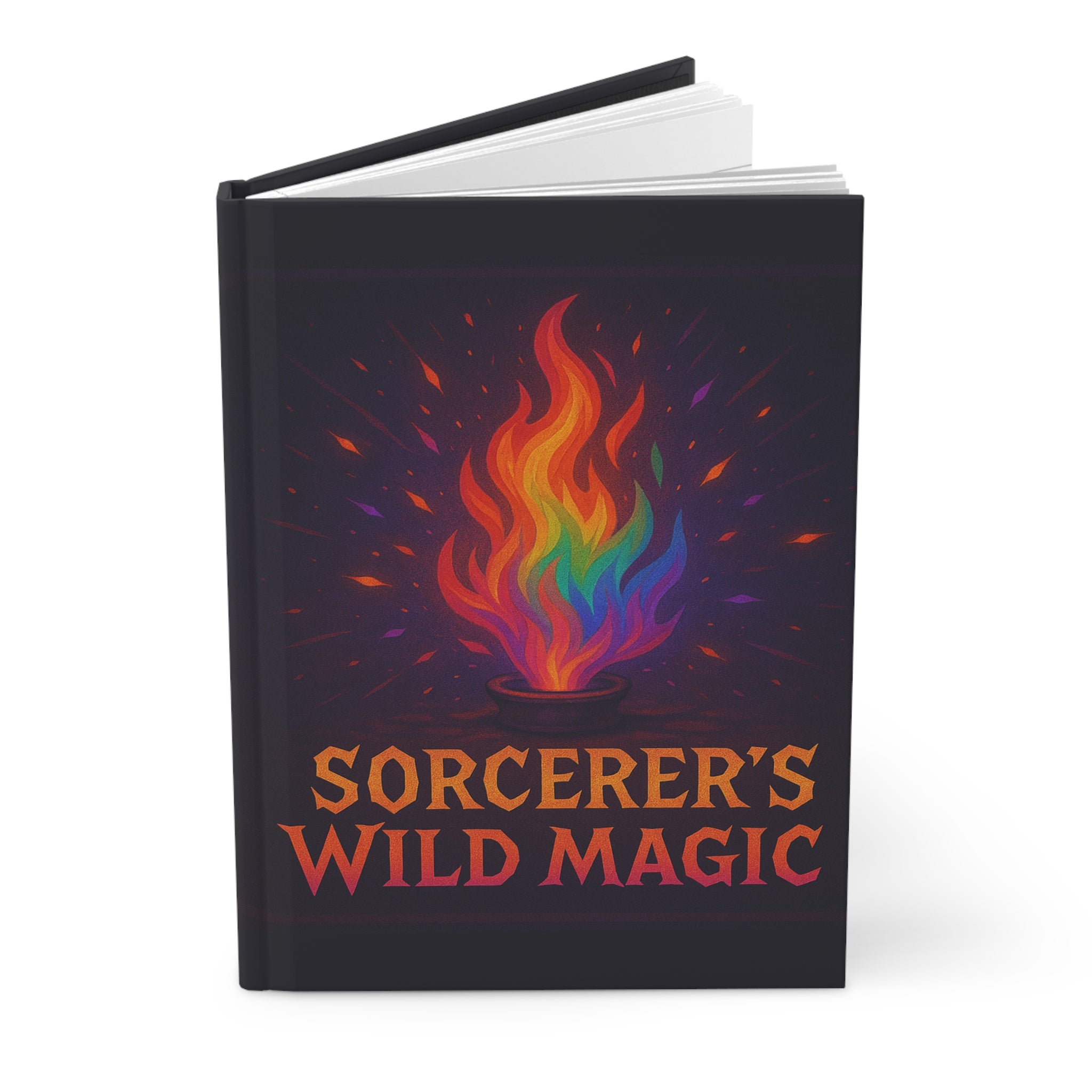 Sorcerer's Wild Magic Hardcover Journal - Tabletop RPG Diary, D&D Campaign Notebook, Battle Notebook, Game Master Journal, RPG Campaign Log