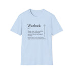 Warlock Class T-Shirt - Funny Dungeons & Dragons Tee