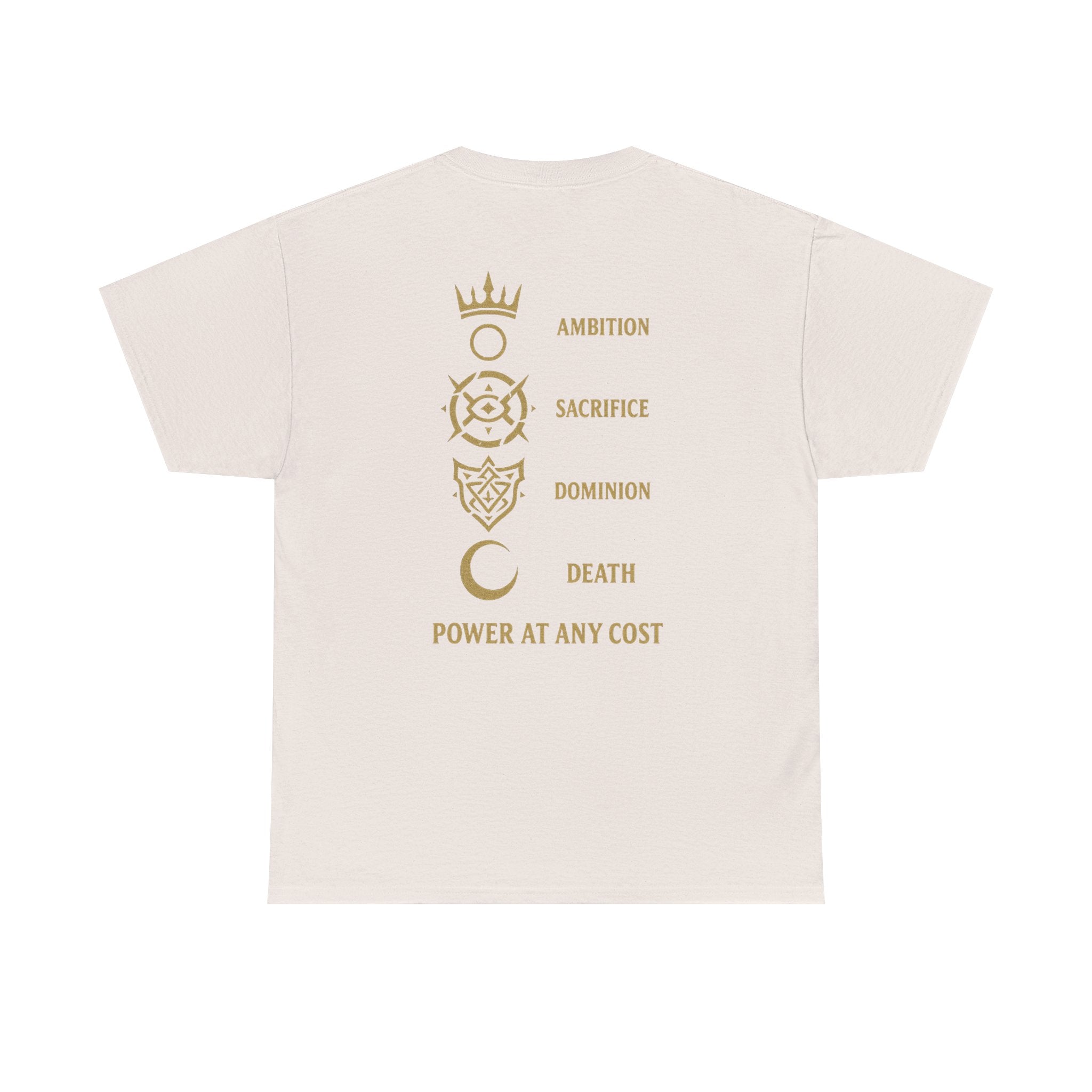 Black Mana Emblem T-Shirt — Ambition • Sacrifice • Dominion • Death