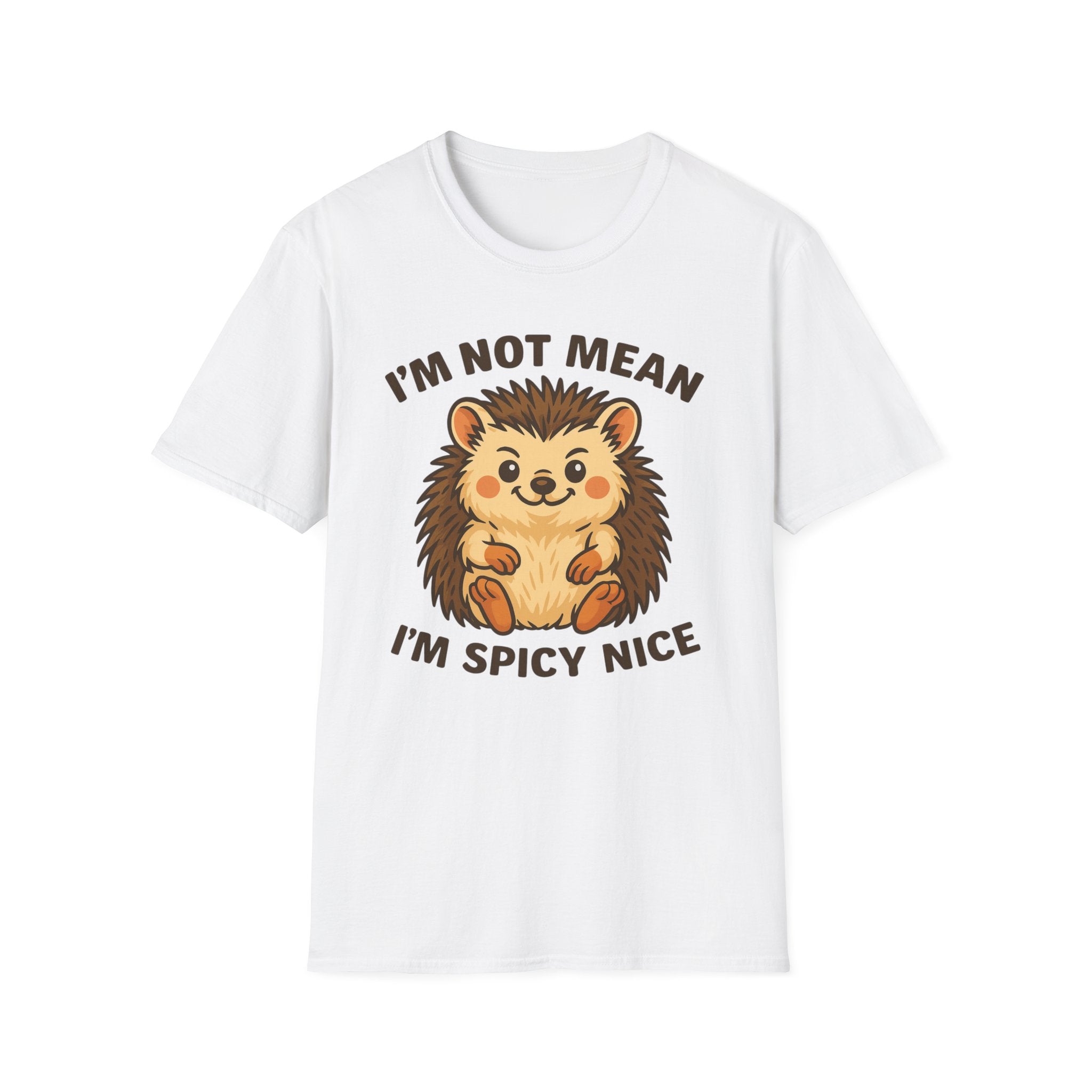 Cute Hedgehog T-Shirt, Funny Animal Tee, Spicy Nice Shirt, Gift for Hedgehog Lovers, Unisex Softstyle Top