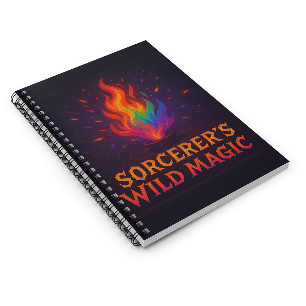 Sorcerer's Wild Magic Spiral Notebook - Magical Journal, RPG Journal, Sketchbook, Battle Planner, Dungeons & Dragons
