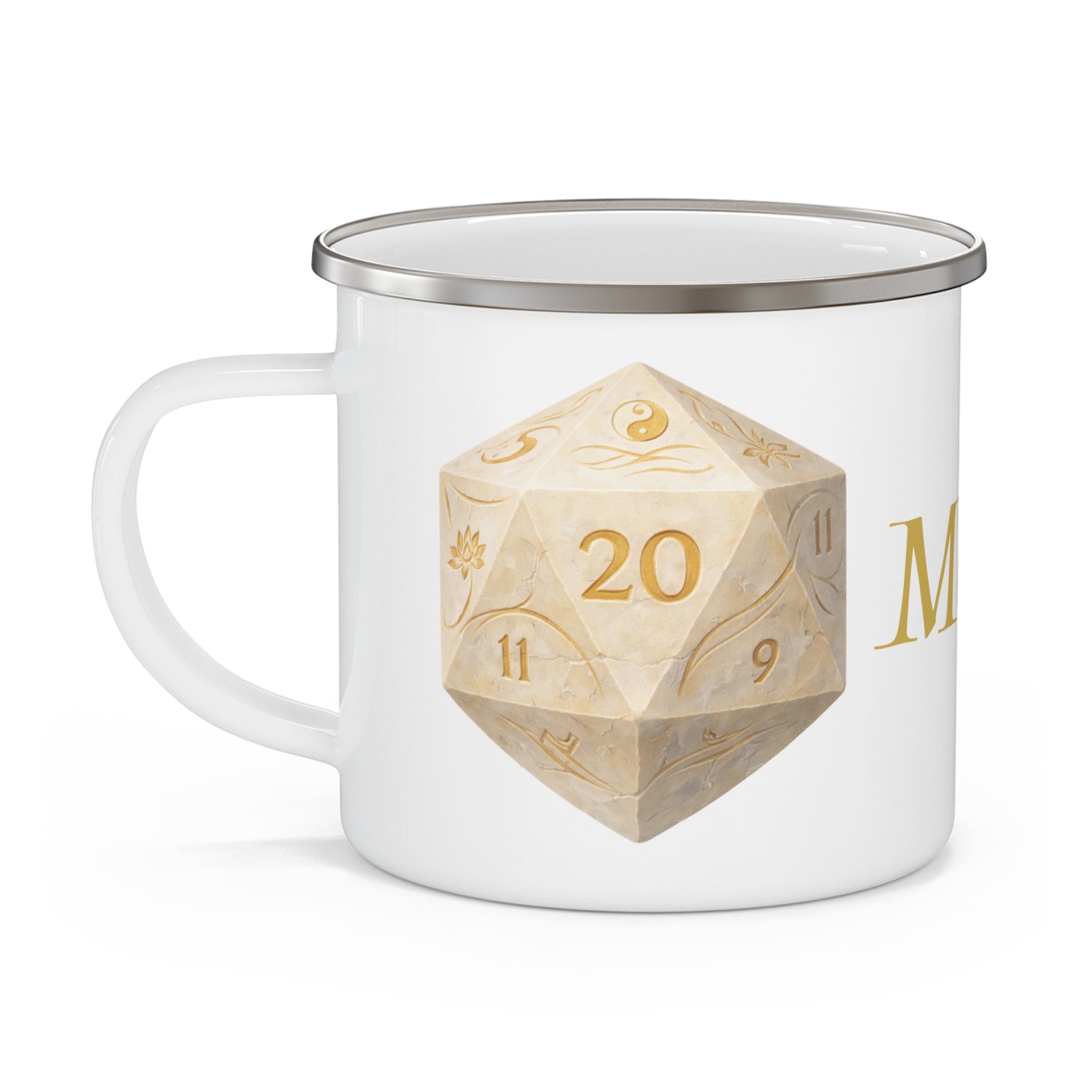 Monk D20 Enamel Mug – Path of Balance