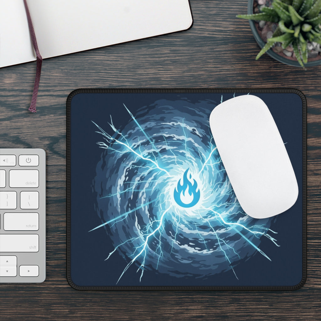 Blue Mana Gaming Mouse Pad – Magic the Gathering Inspired | Lightning Arcane Desk Mat | RPG & Gamer Setup Accessory