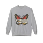 Anti-Social Butterfly Crewneck Sweatshirt | Funny Gift, Casual Wear, Graphic Sweatshirt, Cozy Loungewear, Unique Design