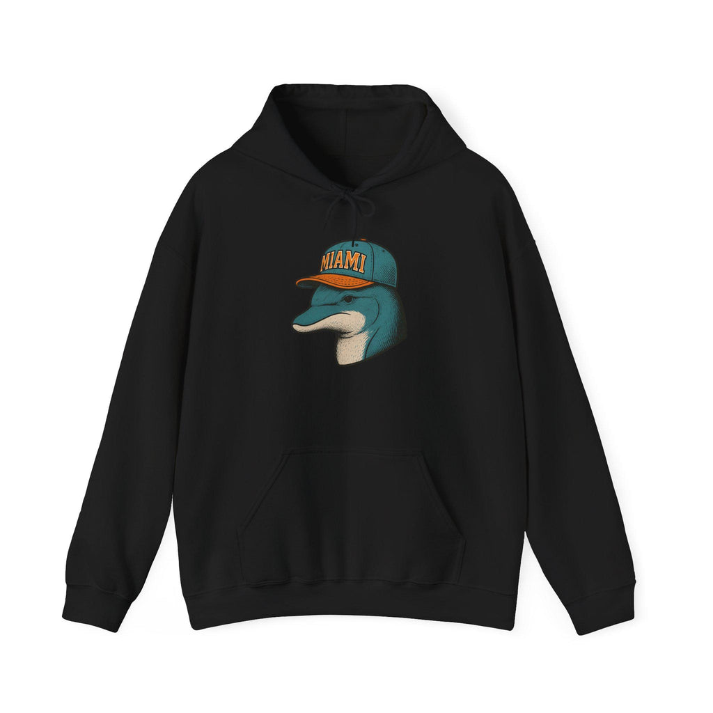 Miami "Fins Up, Game On!" Hoodie - Dolphin Mascot - Miami Football