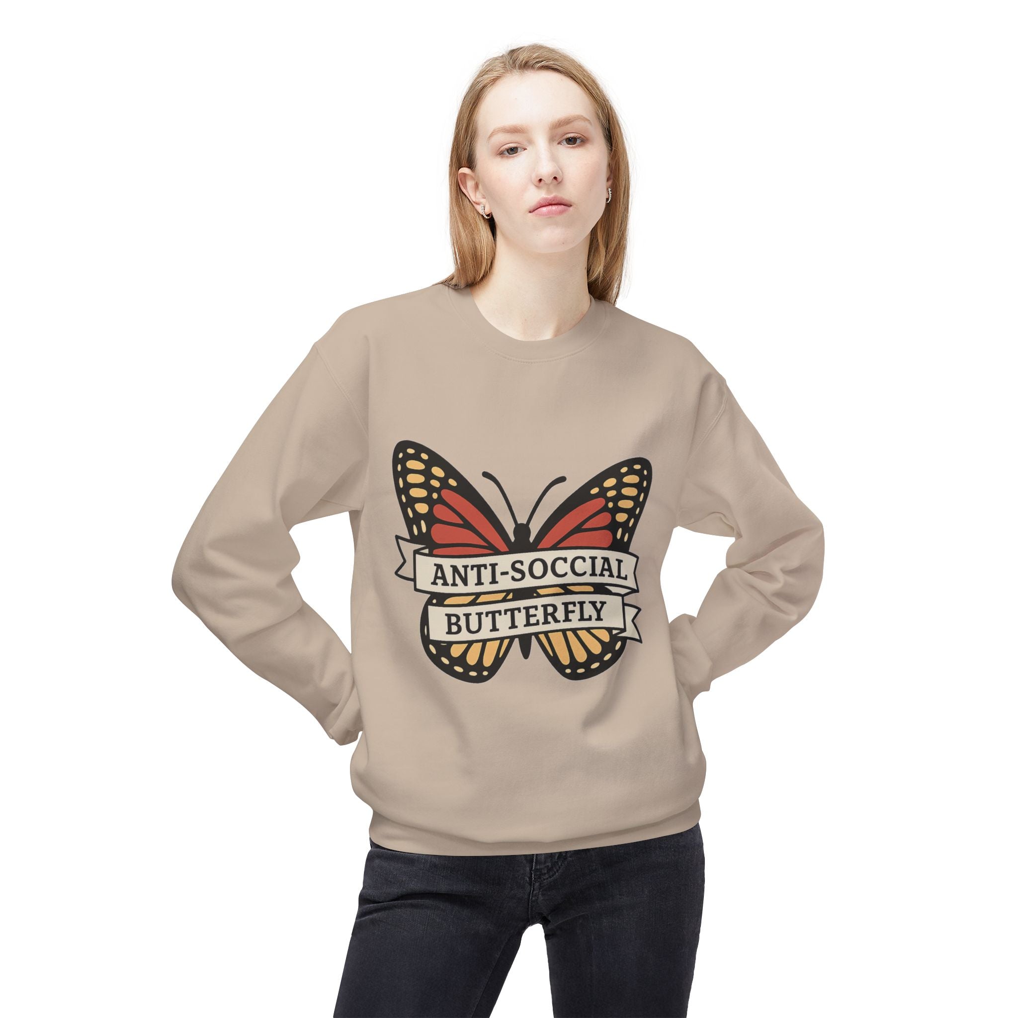Anti-Social Butterfly Crewneck Sweatshirt