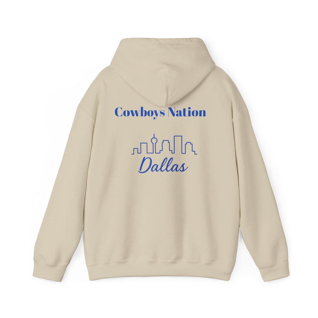 Dallas -Cowboy Nation!- Hoodie - Longhorn Mascot, Dallas Cowboys Nation Hoodie, Sports Fan Apparel, Game Day Outfit
