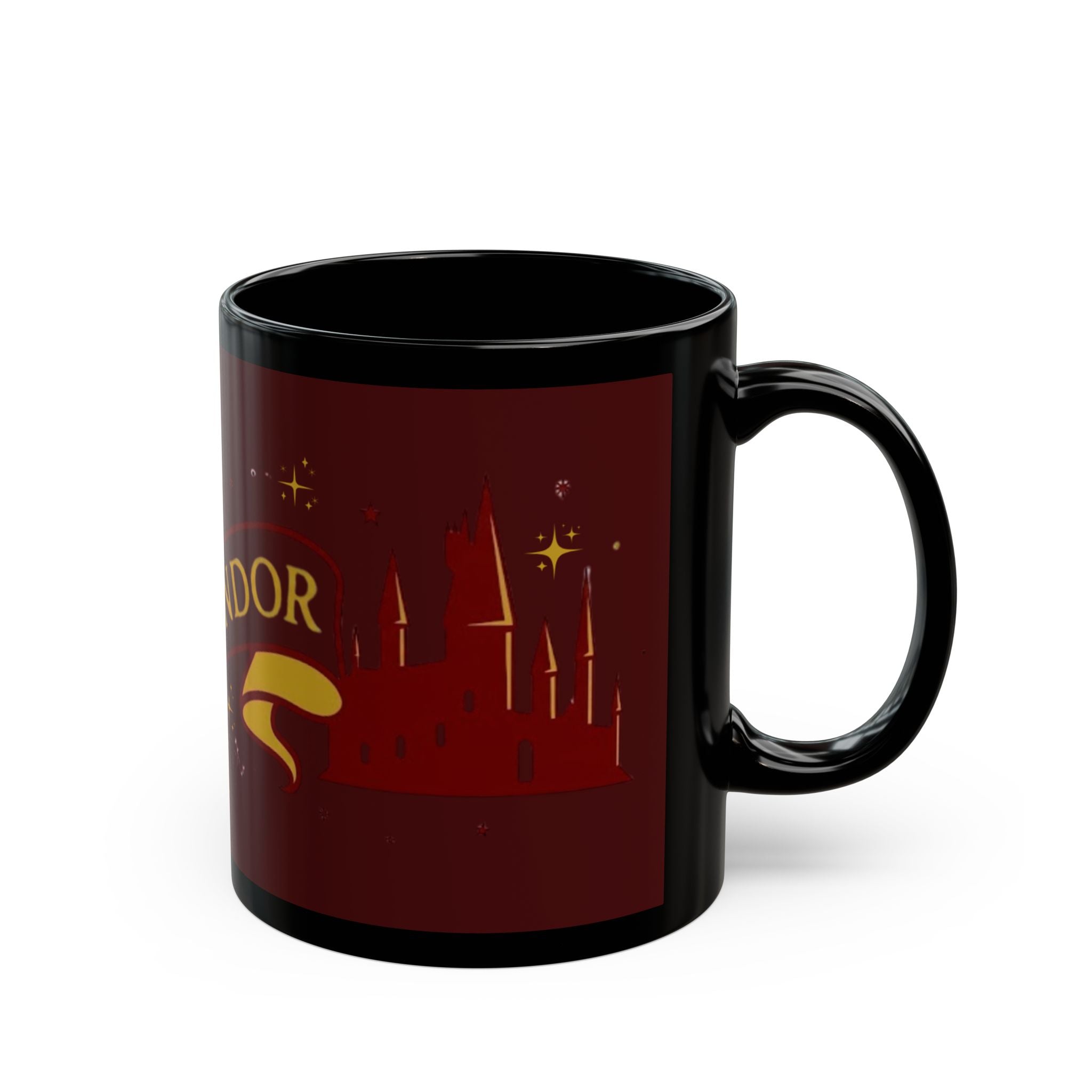 Gryffindor-Inspired Lion Crest Black Mug | 11oz or 15oz