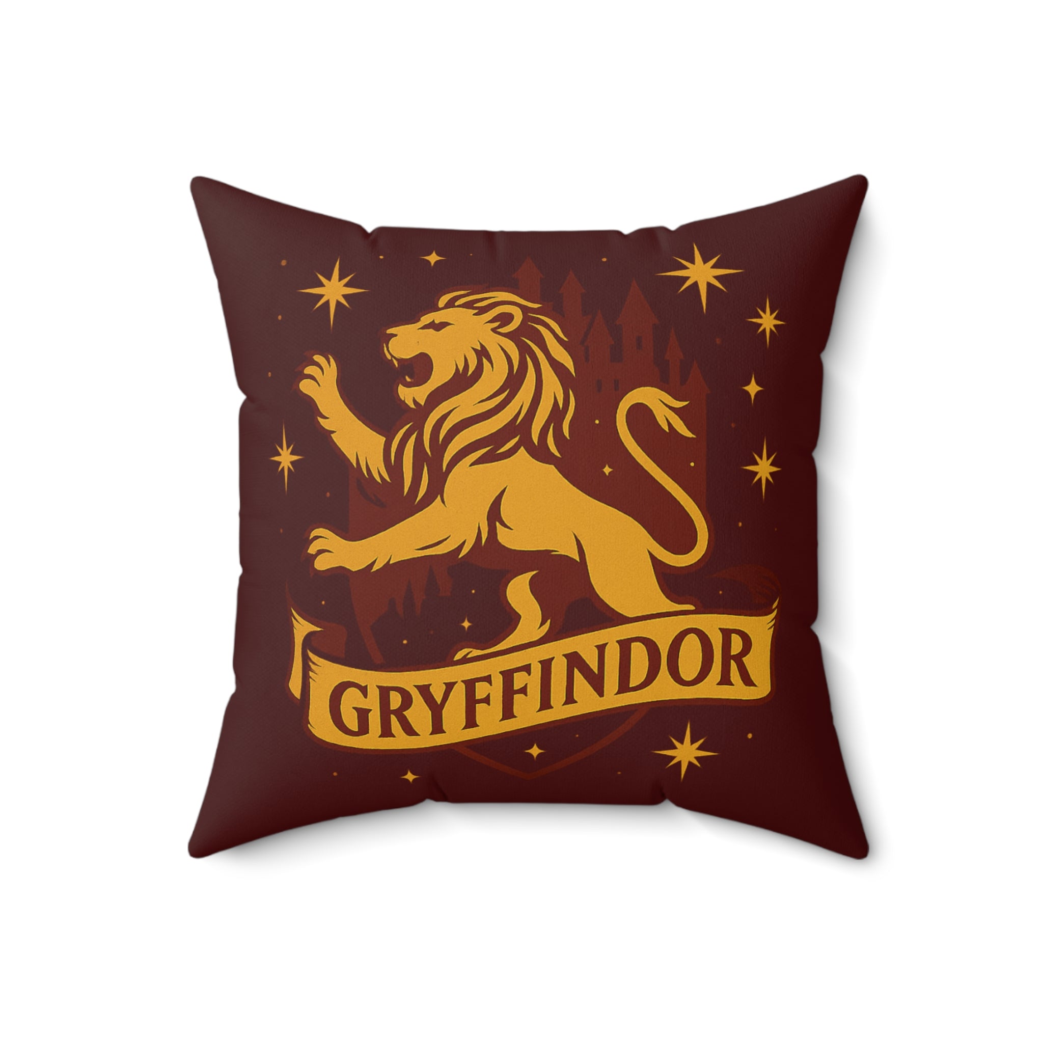 Gryffindor Lion Pillow | Hogwarts House Decor | Harry Potter Inspired Lion Cushion