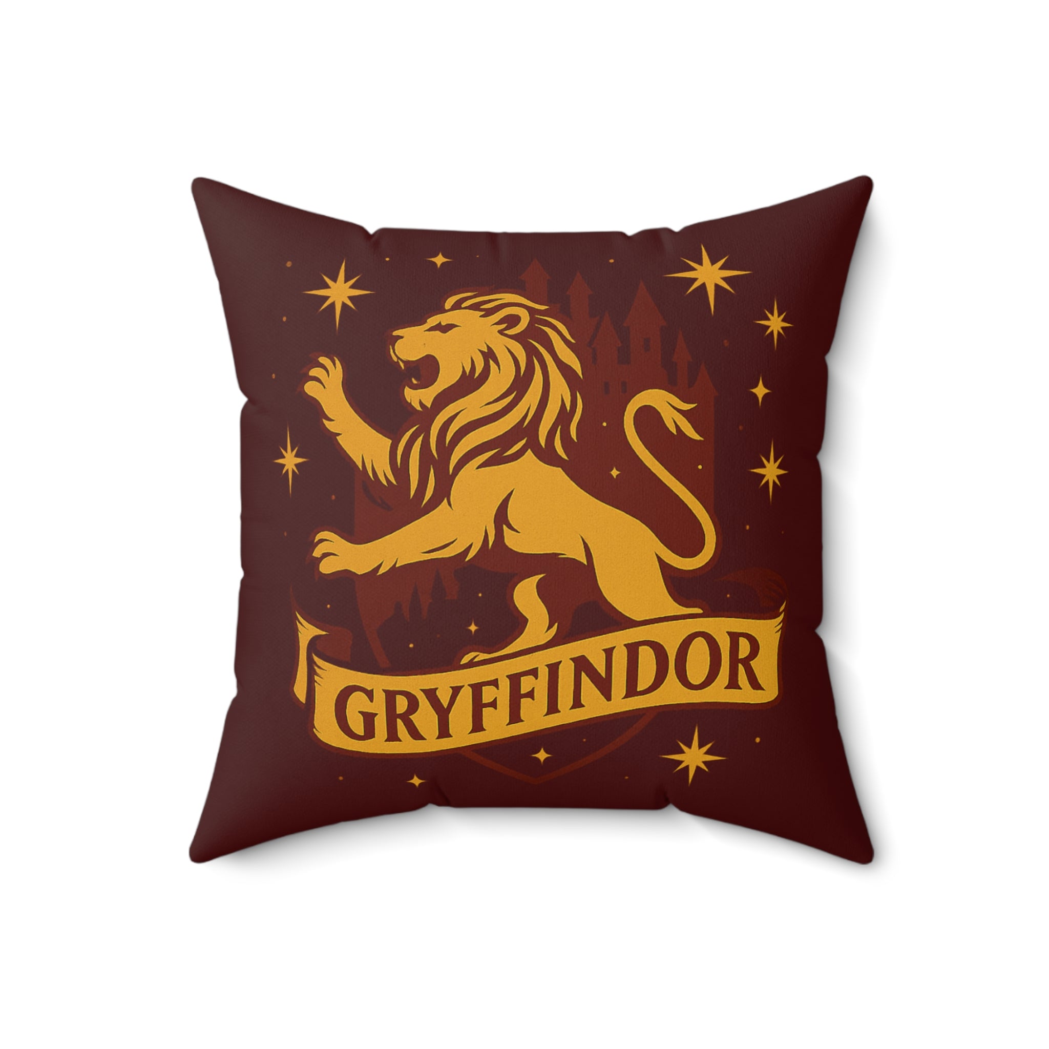 Gryffindor Lion Pillow | Hogwarts House Decor | Harry Potter Inspired Lion Cushion