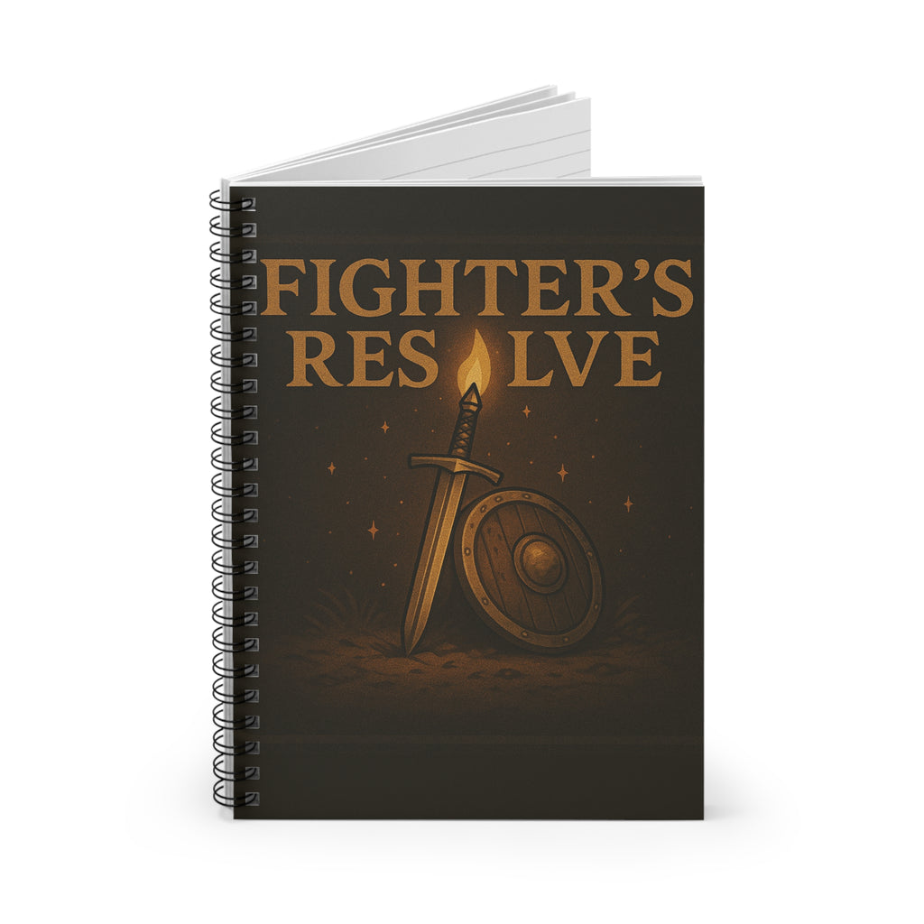 Fighter's Resolve Spiral Notebook - RPG Journal, Sketchbook, Battle Planner, Dungeons & Dragons